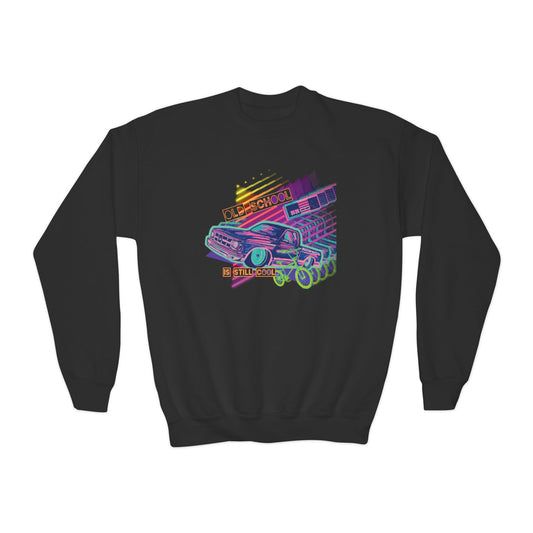 OLD SCHOOL COOL Kids Crewneck Sweatshirt