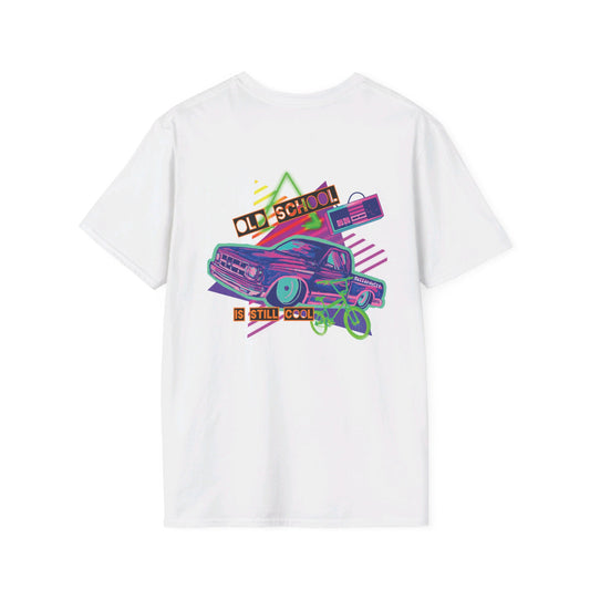 OLD SCHOOL COOL Unisex Softstyle T-Shirt WHITE