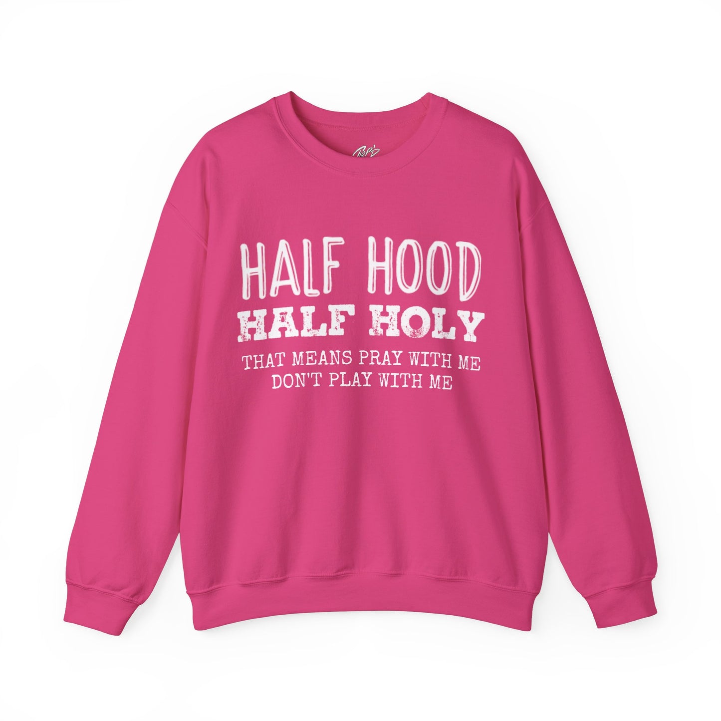 HALF HOOD HALF HOLY Uni Sweatshirt WHT