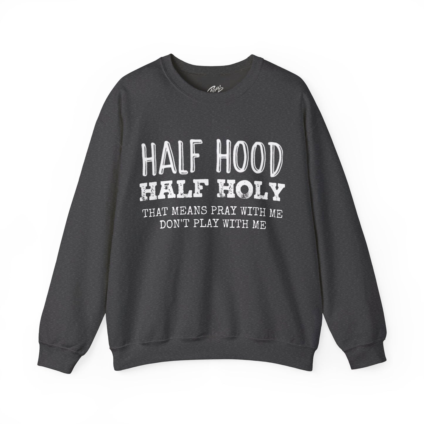 HALF HOOD HALF HOLY Uni Sweatshirt WHT