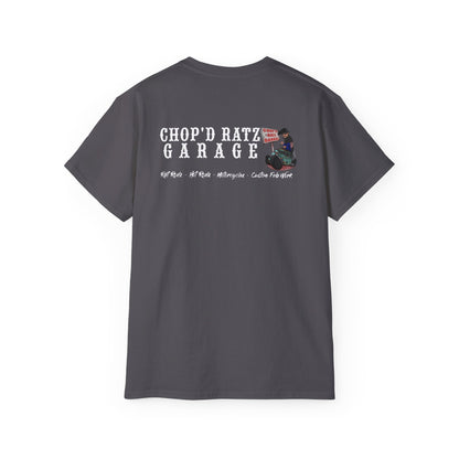 The OG ChopD Ratz Garage Unisex Short Sleeve Shirt