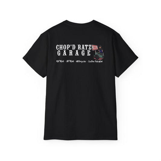 The OG ChopD Ratz Garage Unisex Short Sleeve Shirt