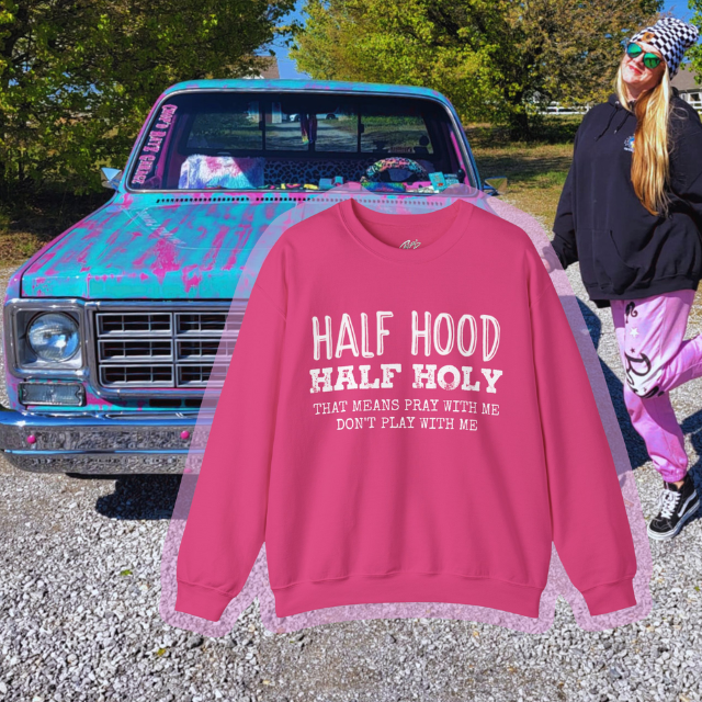 HALF HOOD HALF HOLY Uni Sweatshirt WHT