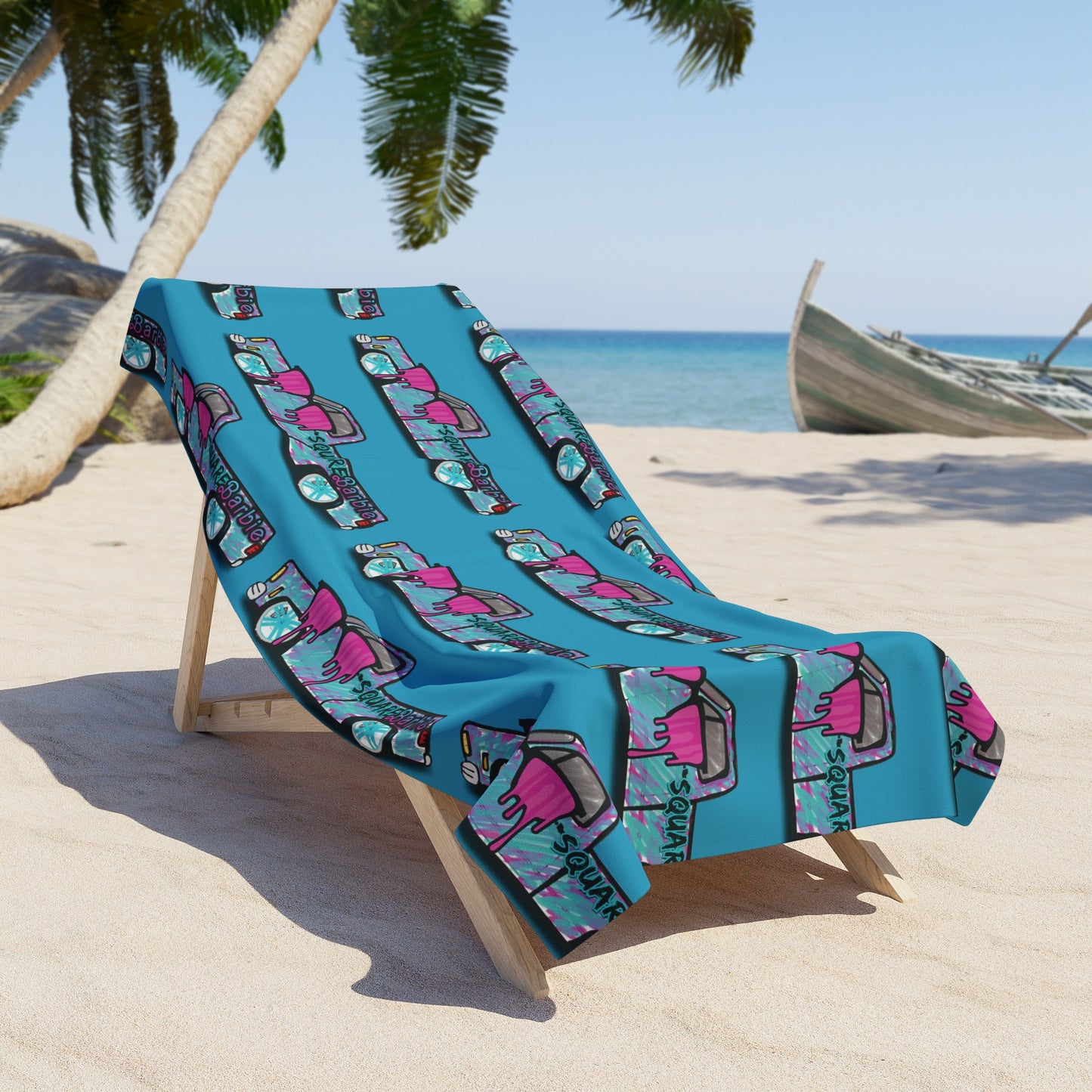 SQUAREBARBIE Beach Towel