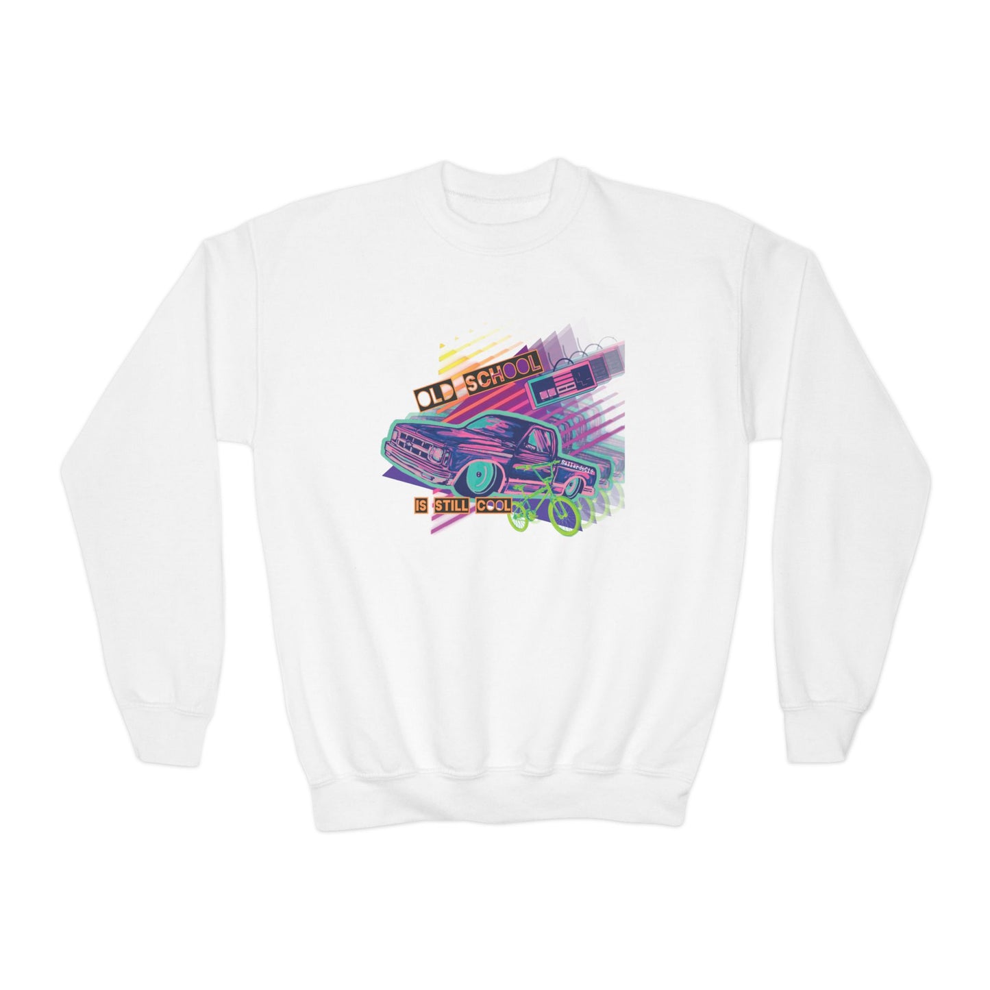 OLD SCHOOL COOL Kids Crewneck Sweatshirt