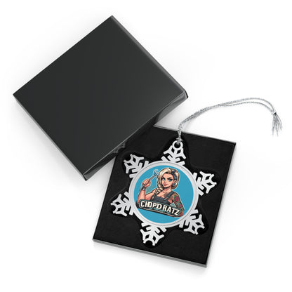 CRG Boss Lady Pewter Snowflake Ornament