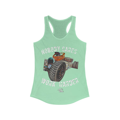 NOBODY CARES RATROD Women's Racerback Tank