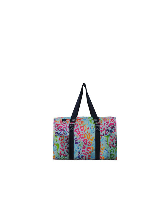 Rainbow Cheetah Organizer Tote Bag