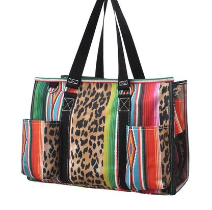 Serape Leopard Organizer Tote Bag