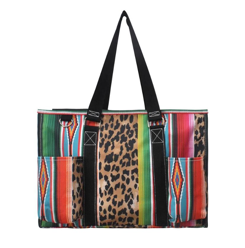 Serape Leopard Organizer Tote Bag