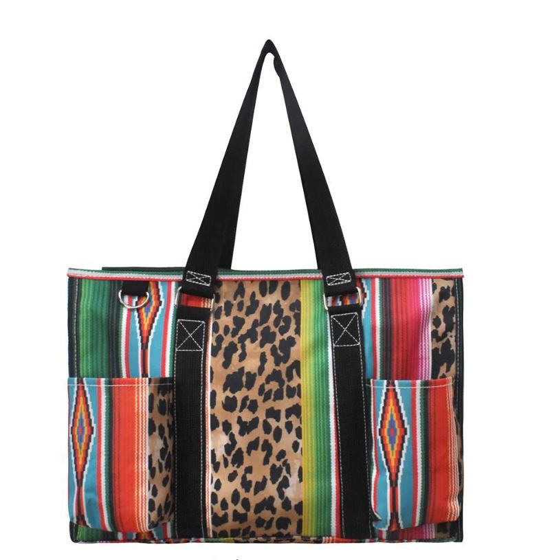 Serape Leopard Organizer Tote Bag